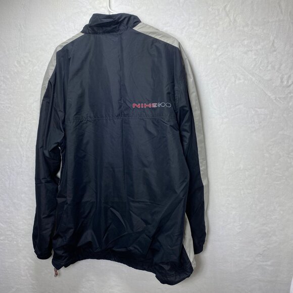 Nike 600‎ Mens Windbreaker Jacket Black & Gray XL Winter Warm - Picture 5 of 13